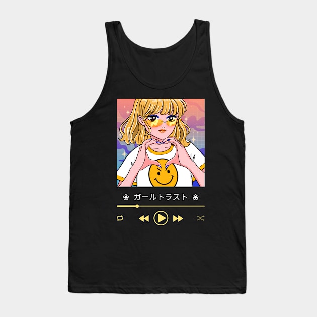 anime girl Tank Top by white.ink